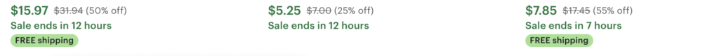 Etsy 24 hours sale 
